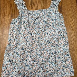 SHEIN Multicolor Floral Ruffle Strap Blouse